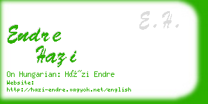 endre hazi business card